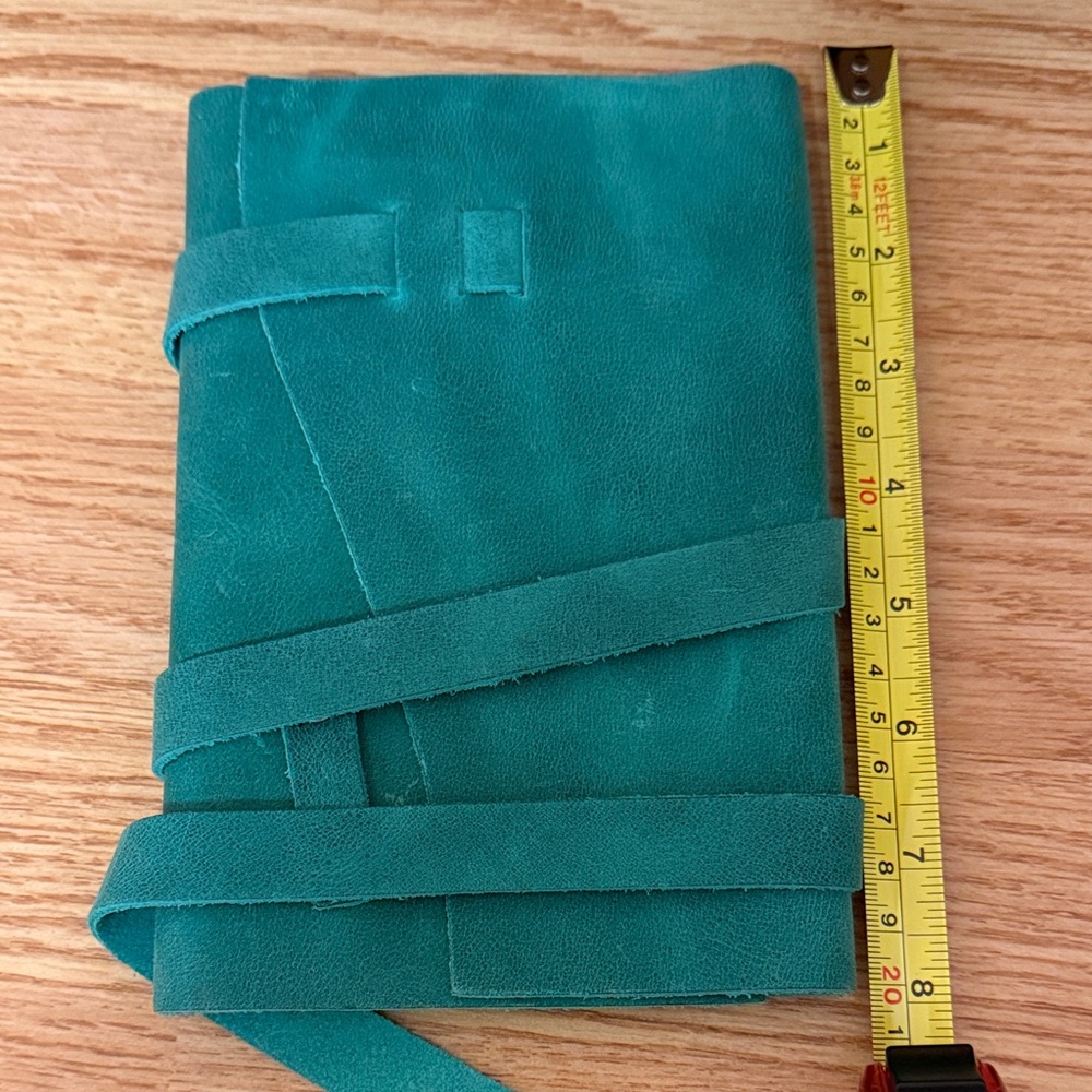 Portland leather goods wrap journal reef or surf